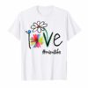 Woman Mom Love Mimi life #mimilife Heart Floral Gift T-Shirt