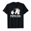 Womens Mamacorn Unicorn Mom And Baby Mommy Mothers Day Tees