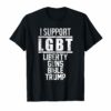i support lgbt liberty guns bible trump shirt