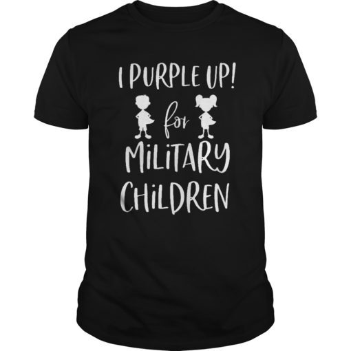 purple up shirt, for the month of the military Child