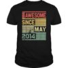 Awesome Since May 2014 Shirt Vintage 5th Birthday Gift Kid