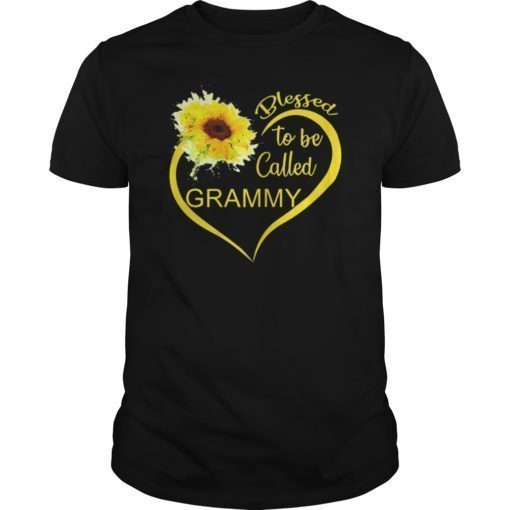 Blessed To Be Called Grammy Sunflower Tshirt Grandma Gifts