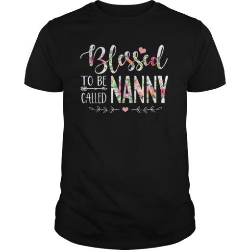 Blessed To Be Called Nanny To Be T Shirt, Nanny Funny Gift