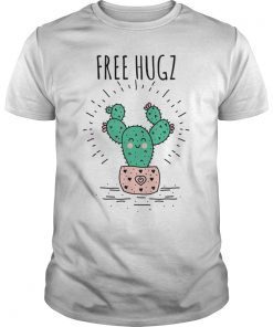 Cactus Free Hugs Want A Hug Cute Spiky Cactus Gift T-Shirt