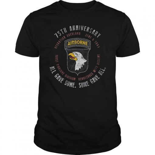 D-Day 75th Anniversary 101st Airborne Div. WWII Vintage Shirt