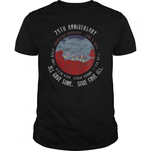 D-Day 75th Anniversary Some Gave All Invasion Map Vintage T-Shirt