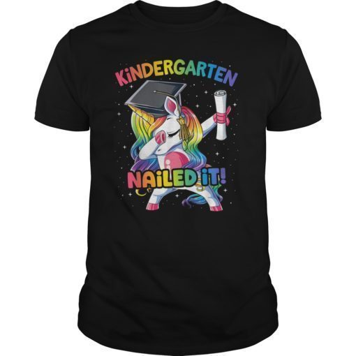 Dabbing Kindergarten Unicorn Tshirt Graduation Class 2019