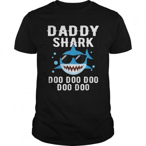 Daddy Shark T-Shirt Doo Doo Funny Baby Mommy Kids Shirt T-Shirt