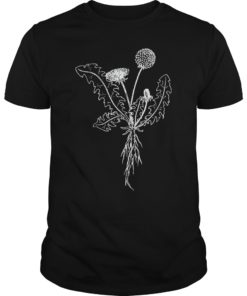 Dandelion Botanical Drawing Gardener Shirt