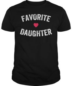 Favorite Daughter Heart Distressed Vintage Faded Design TShirt