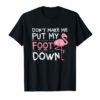 Flamingo Don't Make Me Put My Foot Down Tshirt
