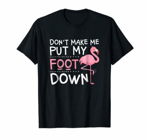 Flamingo Don't Make Me Put My Foot Down Tshirt