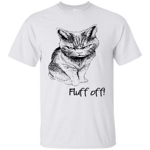 fluff off angry cat lucifer t-shirt