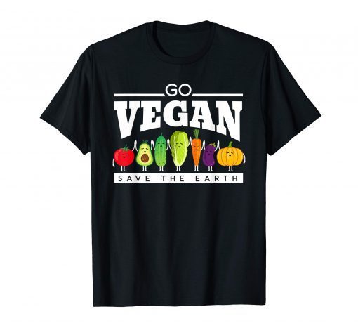 Funny Go Vegan Save the Earth Diet Shirt