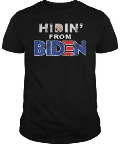 Funny Hiding from Biden for President 2020 Political Shirt