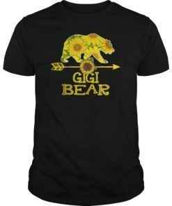 Gigi Bear Sunflower T-Shirt Funny Mother Father Gift