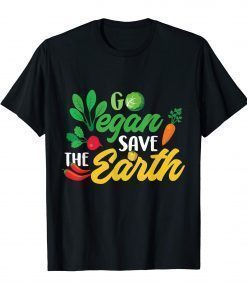Go Vegan & Save The Earth T Shirt