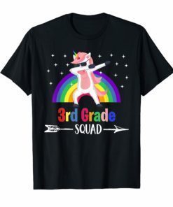 Grade 3 Dabbing Unicorn Kids Student Teacher Child Fun Gift T-Shirt