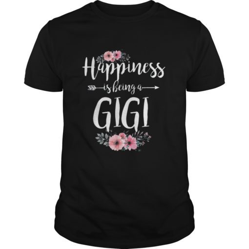 Happiness is Being a Gigi TShirt Cute Womens Grandma Tees
