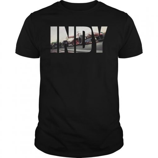 I N D Y With Cars Racing T-Shirt