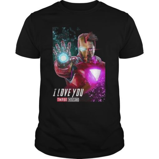 Iron-Man Half Tony-Stark I Love You Three Thousands T-Shirt