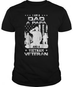 Vietnam Veterans Clothes I’m a Dad Grandpa Patriotic Gifts T-Shirt