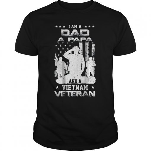 Vietnam Veterans Clothes I’m a Dad Grandpa Patriotic Gifts T-Shirt