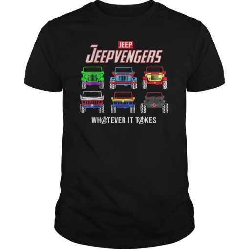 Jeepvengers tee shirt gift for jeeps lover vintage car fans