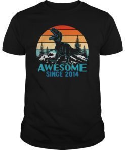 Kids 5th Birthday Gift Shirt Dinosaur 5 years Old Tshirt