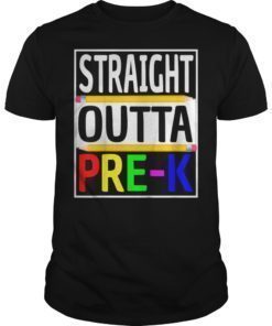Kids Straight Outta Pre-K Shirt 2019 Graduation Gift