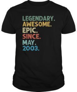 Legendary Awesome Epic- Since May 2003 16 Years Old Tee