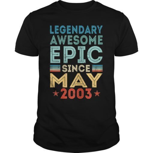 Legendary Awesome Epic Since May 2003 16th Birthday Gift