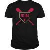 MIN Baseball Bats Home Plate State Outline Shirt