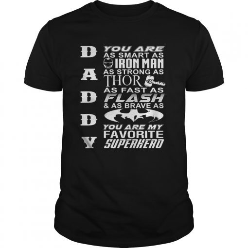 Mens DAD You Are My Favorite Superhero Tee Shirts