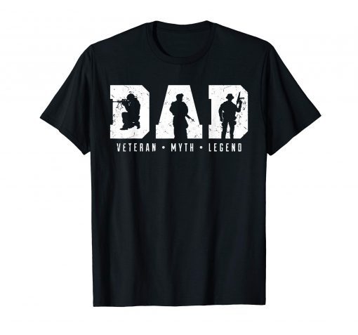 Mens Dad Veteran Myth Legend Shirt, Dad Veteran TShirt