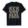 Mens I Have Two Titles Dad And Papa Father's Day Fishing T-Shirt