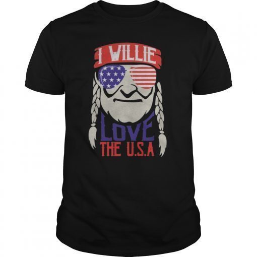 Mens I Willie Love The USA Shirts 4th Of July T-Shirt Men Women