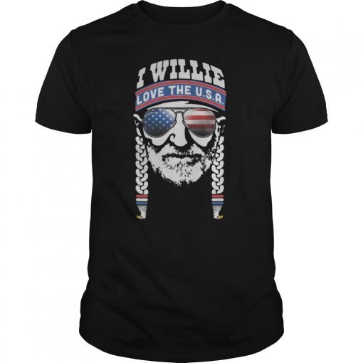 Mens I Willie Love The USA Shirts 4th Of July Tee Shirt Men Women