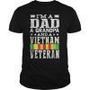 Mens I’m A Dad Grandpa And Vietnam Veteran Father’s Day T-Shirt