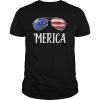 Mens Merica Sunglasses 4th of July Tee shirt Kids Boys Girls Men US
