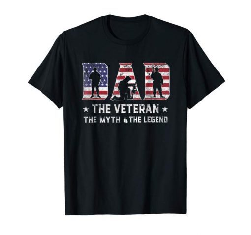 Mens Patriotic Dad The Veteran The Myth The Legend - Veteran Dad