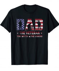 Mens Patriotic Dad The Veteran The Myth The Legend - Veteran Dad