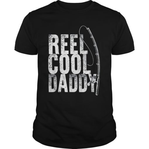 Mens Reel Cool daddy T-Shirt Fishing Fathers Day Gifts Men