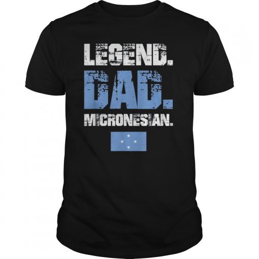 Mens Storecastle-Legend Dad Micronesian Micronesia Flag Tees