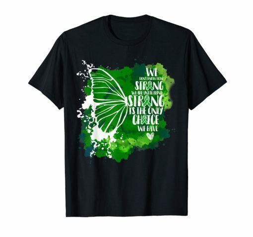 Mental Health Awareness Butterfly T-shirt Green Ribbon