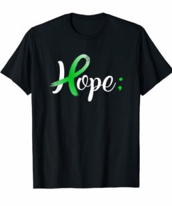 Mental Health Awareness Hope Green Ribbon Shirt for Women