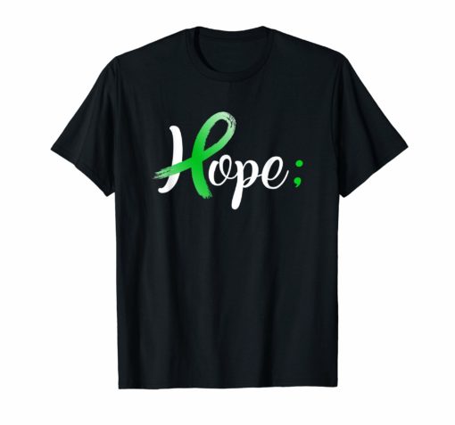 Mental Health Awareness Hope Green Ribbon Shirt for Women