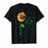 Mental Health Awareness Sunflower T-shirt Lime Green Ribbon