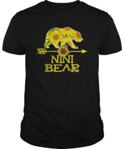 Nini Bear Sunflower T-Shirt Funny Mother Father Gift