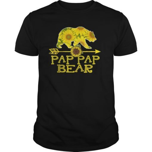 Pap Pap Bear Sunflower T-Shirt Funny Mother Father Gift